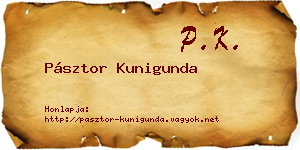 Pásztor Kunigunda névjegykártya