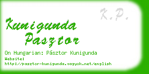 kunigunda pasztor business card